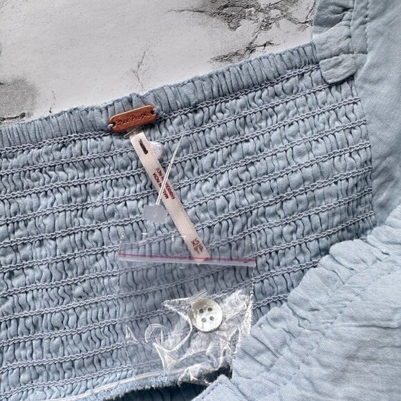 #193 NWOT Free People Leave It To Me Top in Baby Blue - Picture 5 of 5
